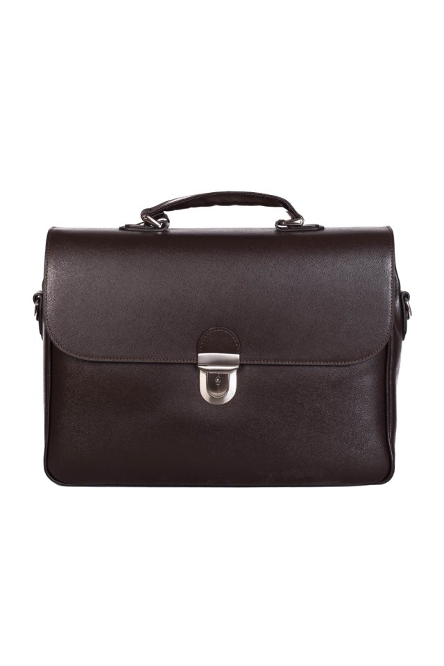 Hnedá pánska taška na konzultácie a notebook z pravej kože