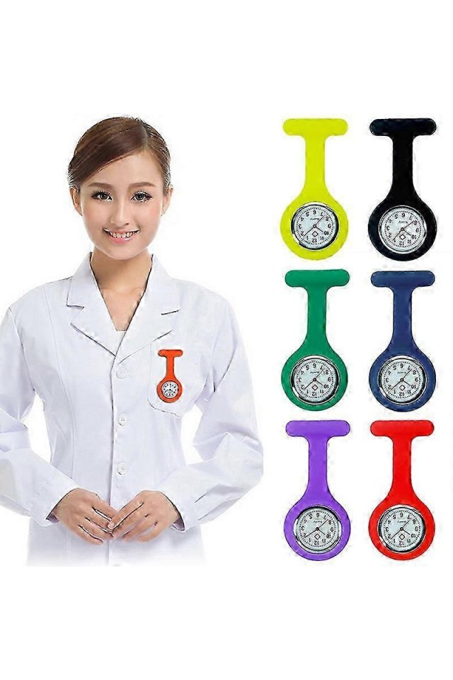 Hodinky pre sestričky alebo lekárov, doktor v uniforme, mini brošňa, na tuniku, silikón..
