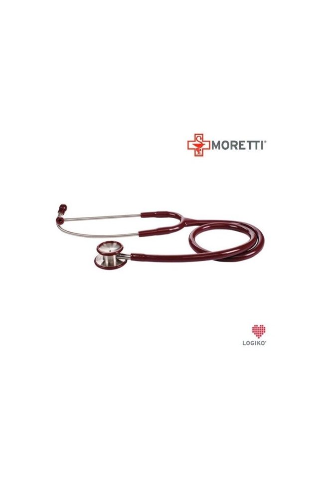 MORETTI detský nerezový dvojkapsulový stetoskop - DM540R červený