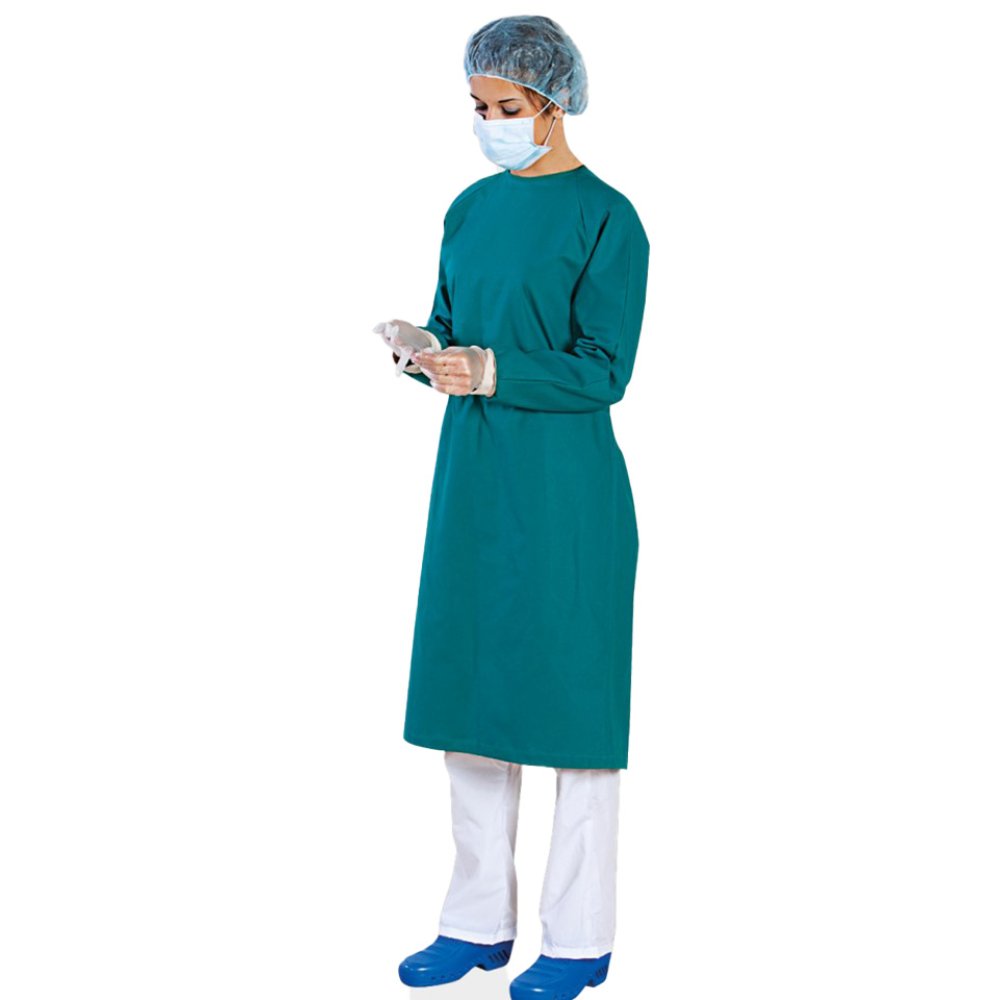 Sterilný chirurgický plášť vystužený autoklávovaním uhlíkovými vláknami na 100 použití