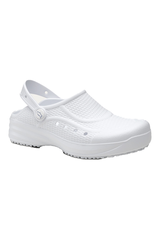Unisex antibakteriálne biele zdravotné dreváky Flotantes Evolution